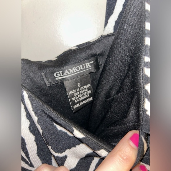 Glamour Zebra Print Y2K Cocktail Dress. Size 6 - Picture 3 of 5